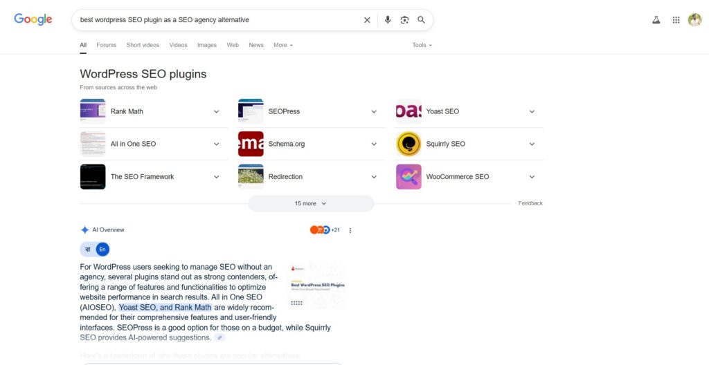 best wordpress SEO plugin as a SEO agency alternative