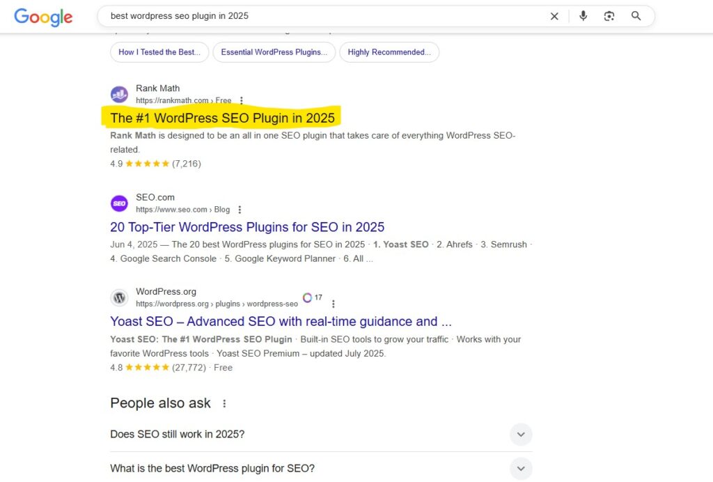 best wordpress seo plugin in 2025