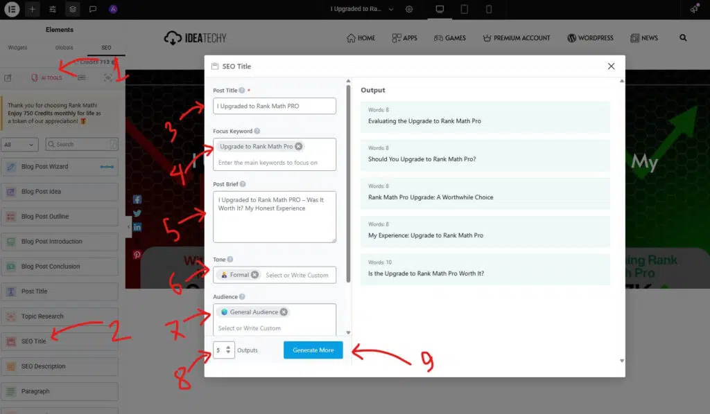Create a blog SEO title