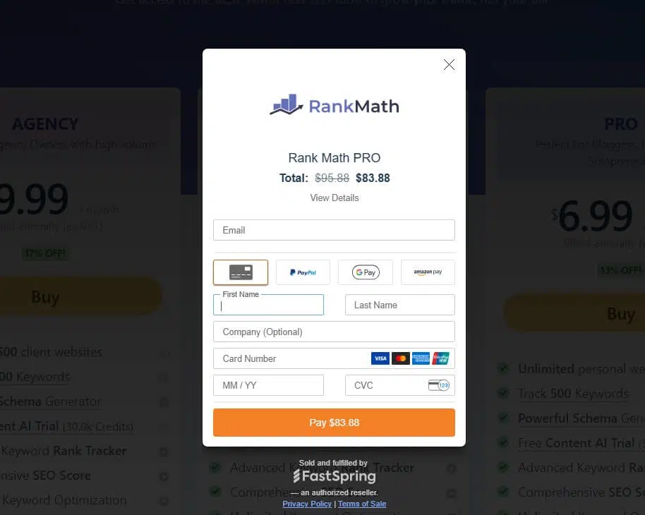 Rank Math Pro Cost