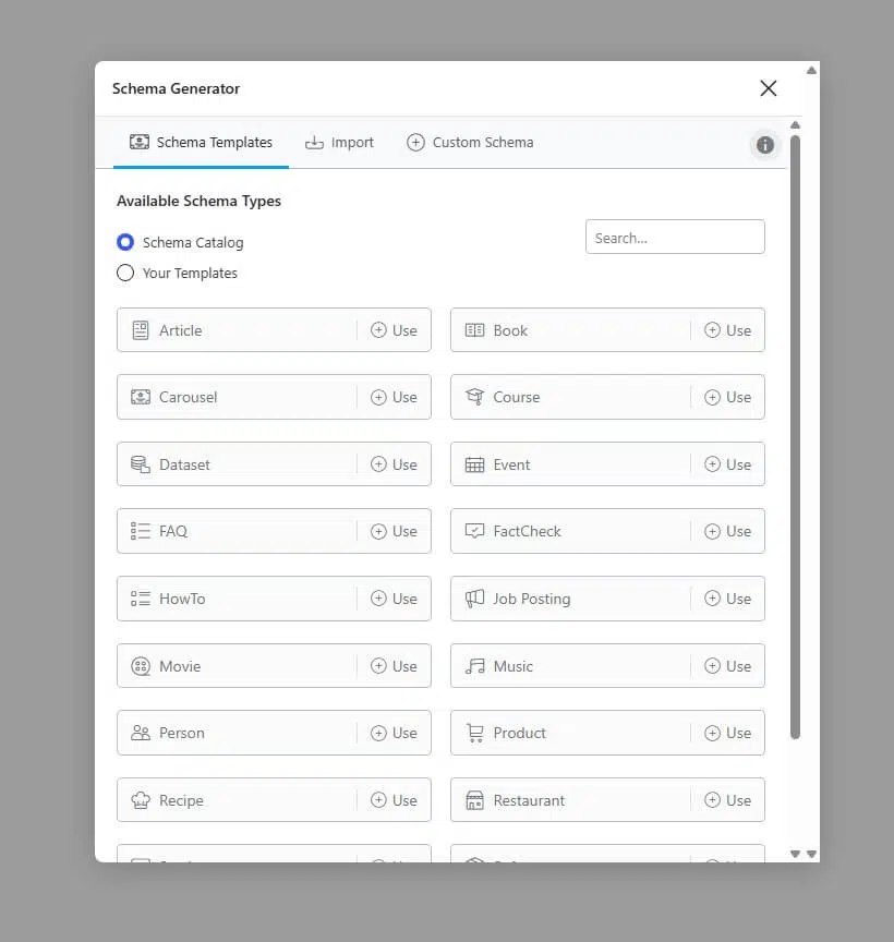 Rank Math Schema Generator