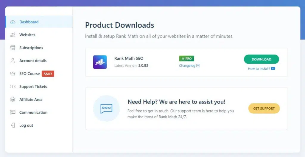 Download Rank Math SEO Plugin