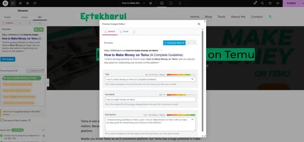 Rank Math SEO Snippet