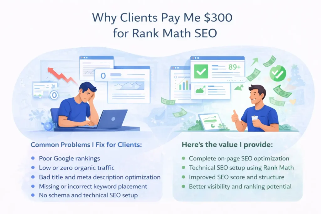 Why Clients Pay Me $300 for Rank Math SEO