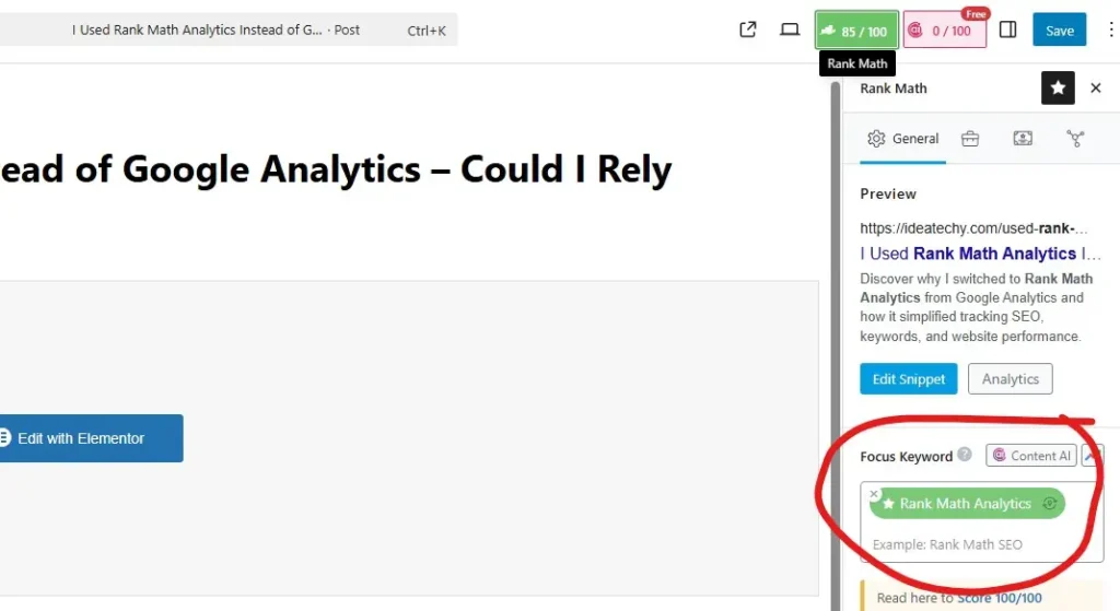 Keyword Optimization