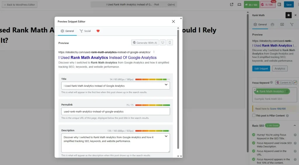 Title and Meta Description Optimization