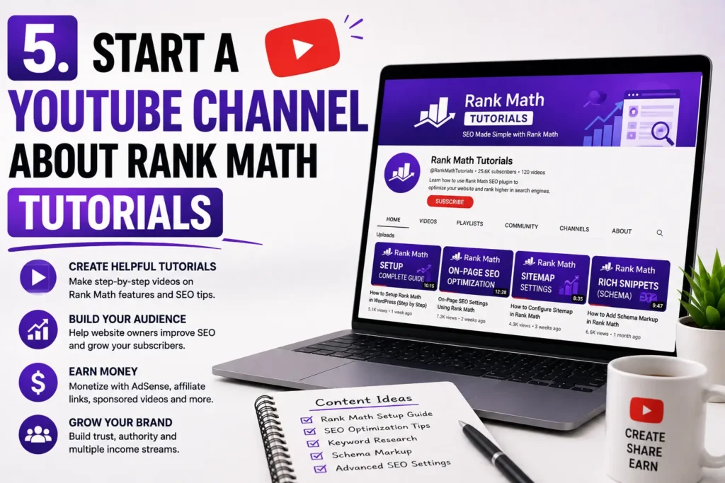 Start a YouTube Channel About Rank Math Tutorials