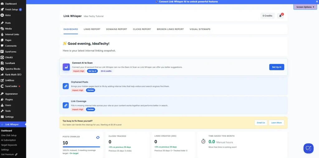 Link Wishper Dashboard